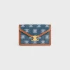 Best WALLET ON CHAIN MARGO in DENIM WITH TRIOMPHE ALL-OVER EMBROIDERY AND CALFSKIN Women Margo