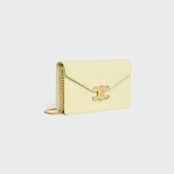 Fashion WALLET ON CHAIN MARGO in Shiny calfskin Women Margo