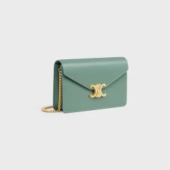 Best WALLET ON CHAIN MARGO in Shiny calfskin Women Margo