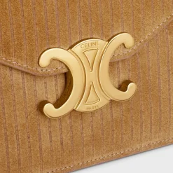 Outlet WALLET ON CHAIN MARGO in STRIPED SUEDE CALFSKIN Women Margo