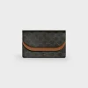 Clearance Wallet on strap in Triomphe Canvas and Smooth Lambskin Women Triomphe Canvas