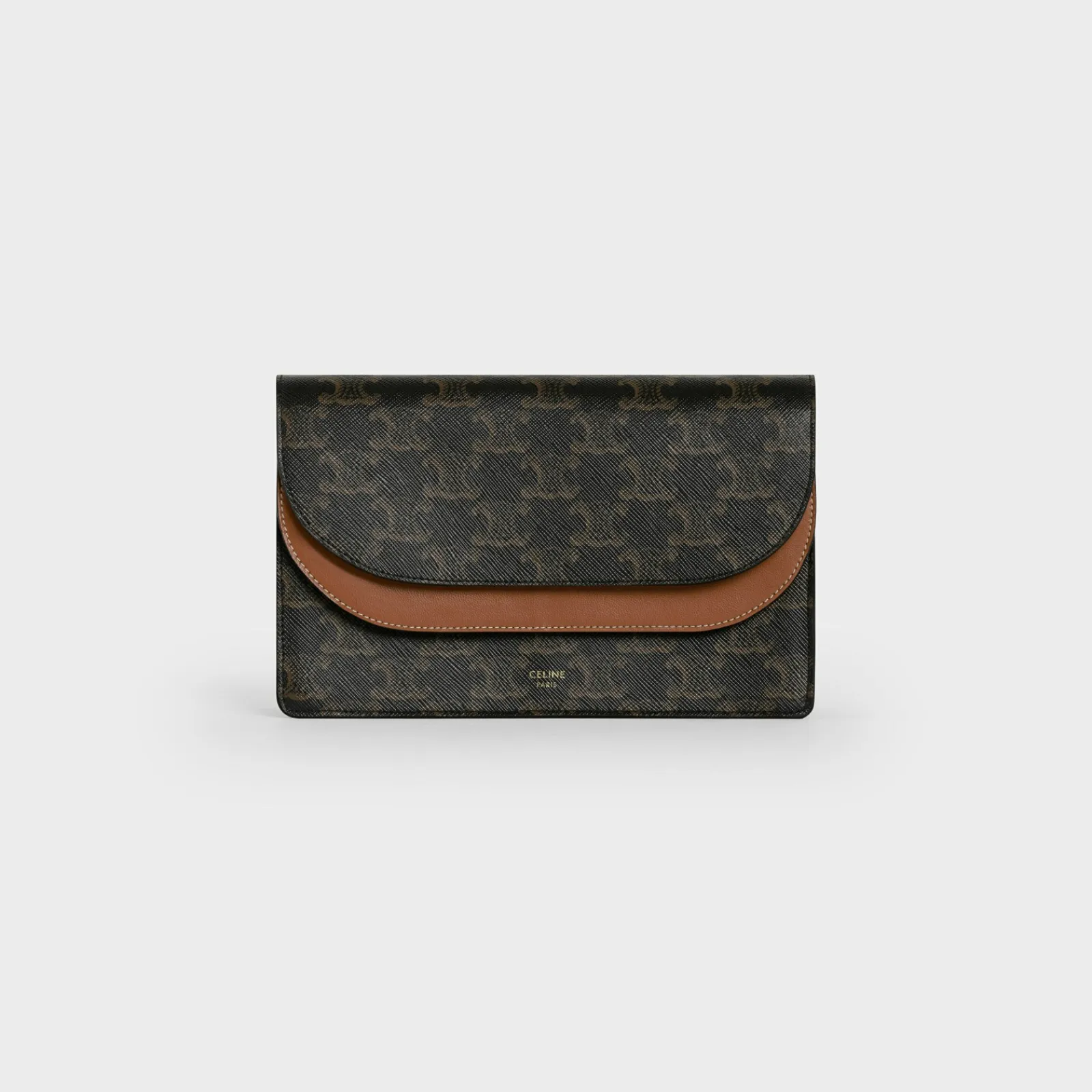 Clearance Wallet on strap in Triomphe Canvas and Smooth Lambskin Women Triomphe Canvas