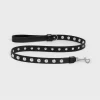 Fashion Wide Dog Leash in Smooth Calfskin with Studs Dog Accessories