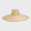 Clearance wide-brimmed triomphe hat in straw Women Hats And Gloves