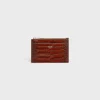 Discount Zipped Card Holder in CROCODILE EMBOSSED CALFSKIN Essentials | Categories·Oin And Card Holders