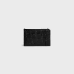 Best Zipped Card Holder in Crocodile Embossed Calfskin Essentials | Categories·Oin And Card Holders