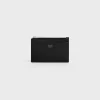 Clearance Zipped Card Holder in Grained Calfskin Essentials | Categories·Oin And Card Holders