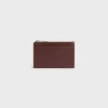 Best Zipped Card Holder in Satinated calfskin with triomphe embossed Categories·Oin And Card Holders