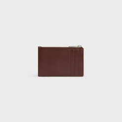 Best Zipped Card Holder in Satinated calfskin with triomphe embossed Categories·Oin And Card Holders
