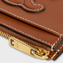 Online Zipped Card Holder in smooth lambskin Women More Lines·Cuir Triomphe | Categories·Coin And Card Holders