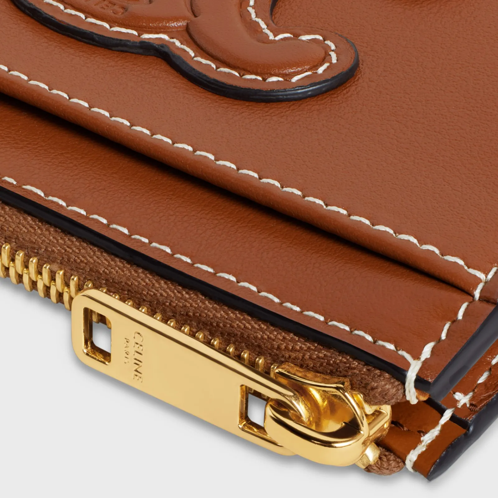 Online Zipped Card Holder in smooth lambskin Women More Lines·Cuir Triomphe | Categories·Coin And Card Holders