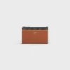 Discount Zipped Card Holder in Triomphe Canvas and Lambskin Triomphe Canvas | Essentials
