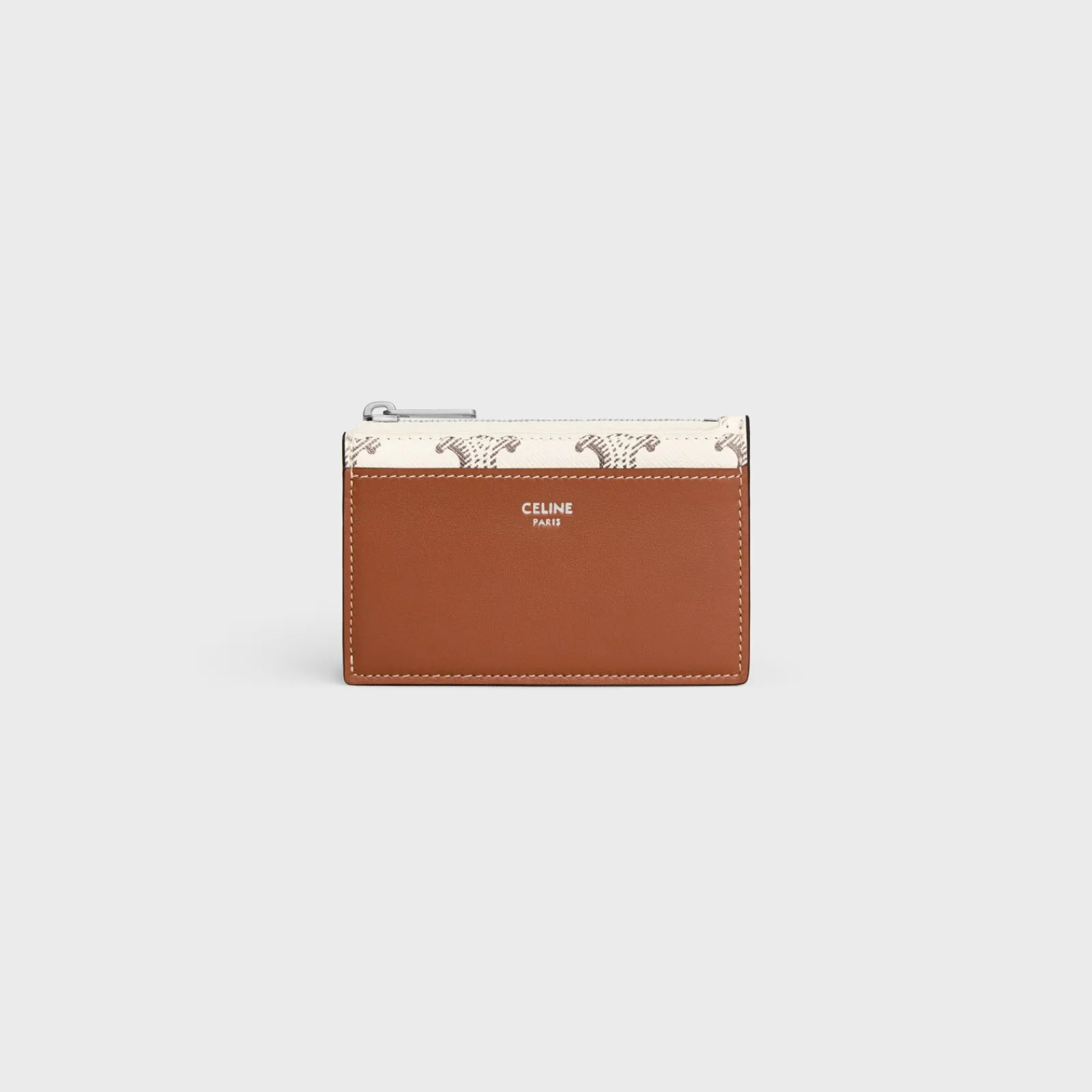 Fashion Zipped Card Holder in Triomphe Canvas AND Lambskin Triomphe Canvas | Categories·Oin And Card Holders