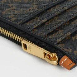 Fashion Zipped card holder in Triomphe Canvas and Lambskin Triomphe Canvas | Essentials
