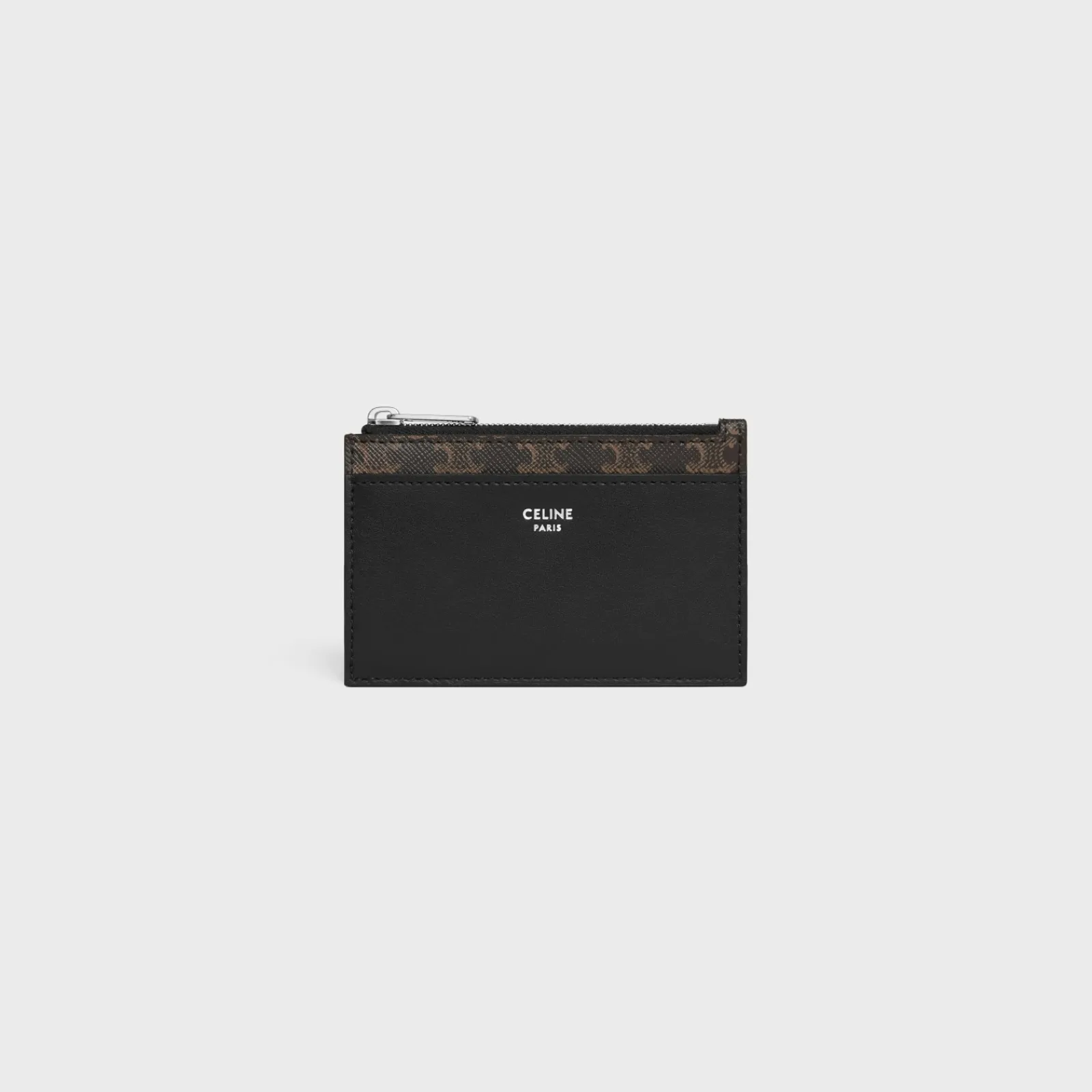Outlet Zipped Card Holder Triomphe Canvas & Lambskin Triomphe Canvas | Essentials