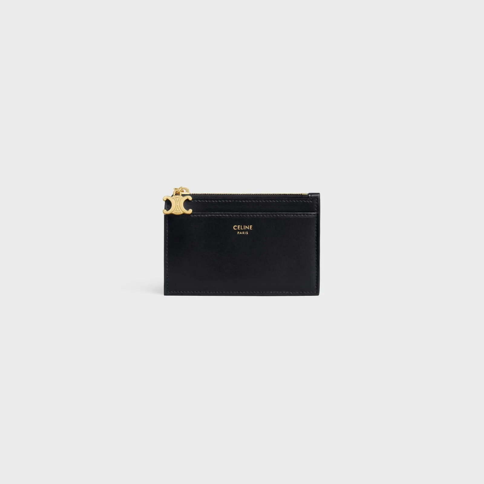 Discount ZIPPED CARD HOLDER TRIOMPHE CHARMS in SHINY CALFSKIN Women Triomphe | Categories·Wallets