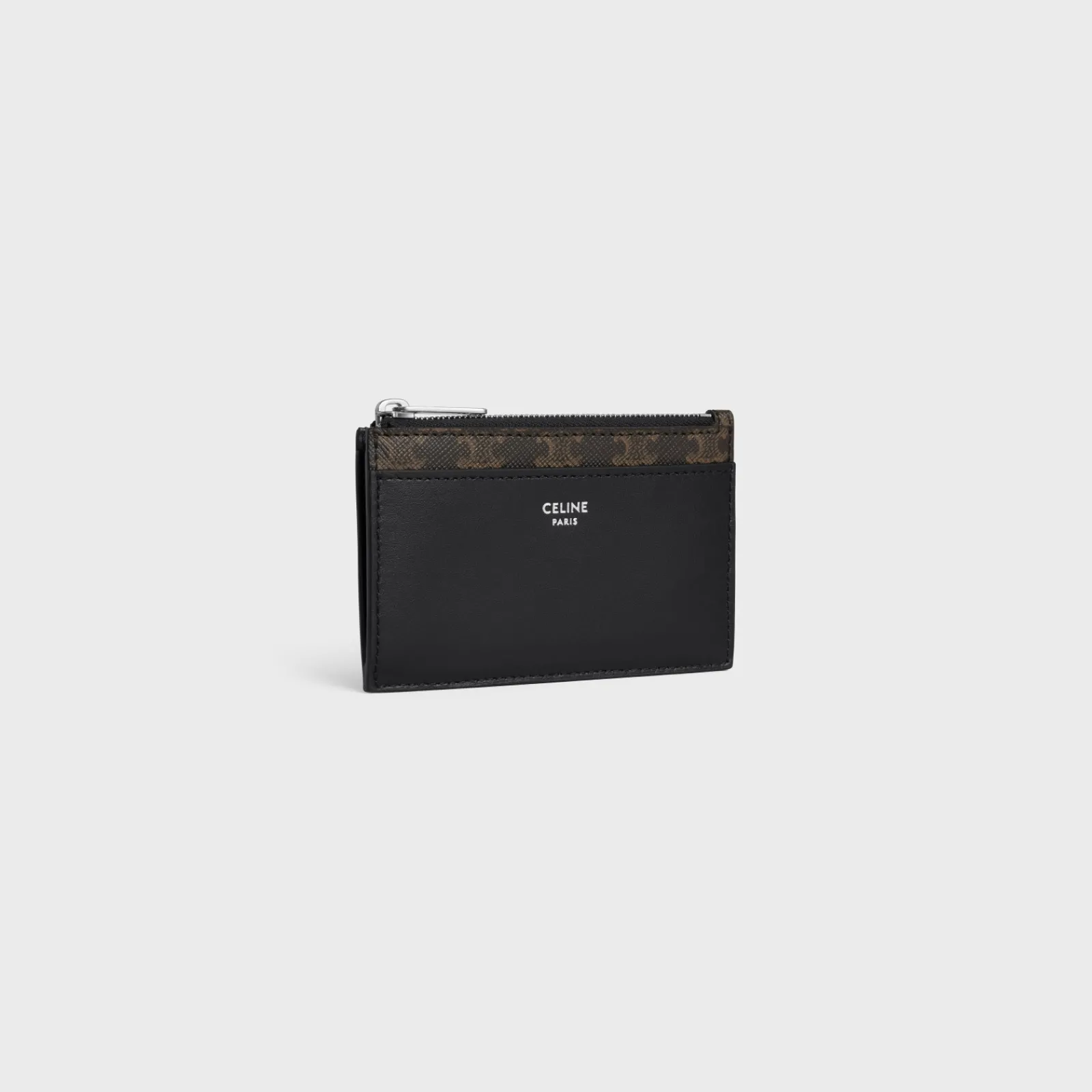Outlet Zipped Card Holder Triomphe Canvas & Lambskin Triomphe Canvas | Essentials
