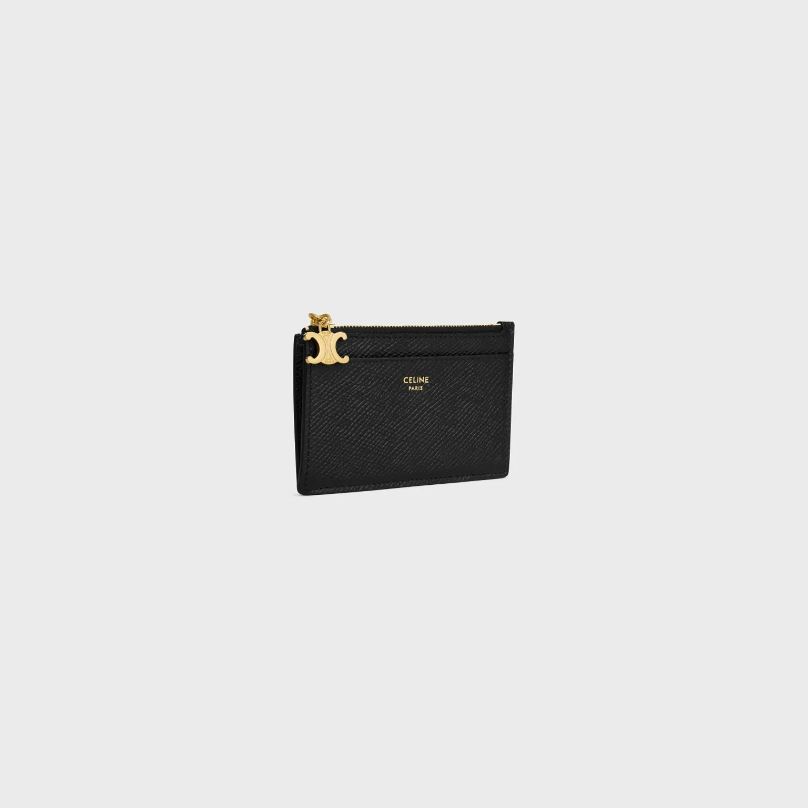 Sale ZIPPED CARD HOLDER TRIOMPHE CHARMS in GRAINED CALFSKIN Women Triomphe | Categories·Wallets