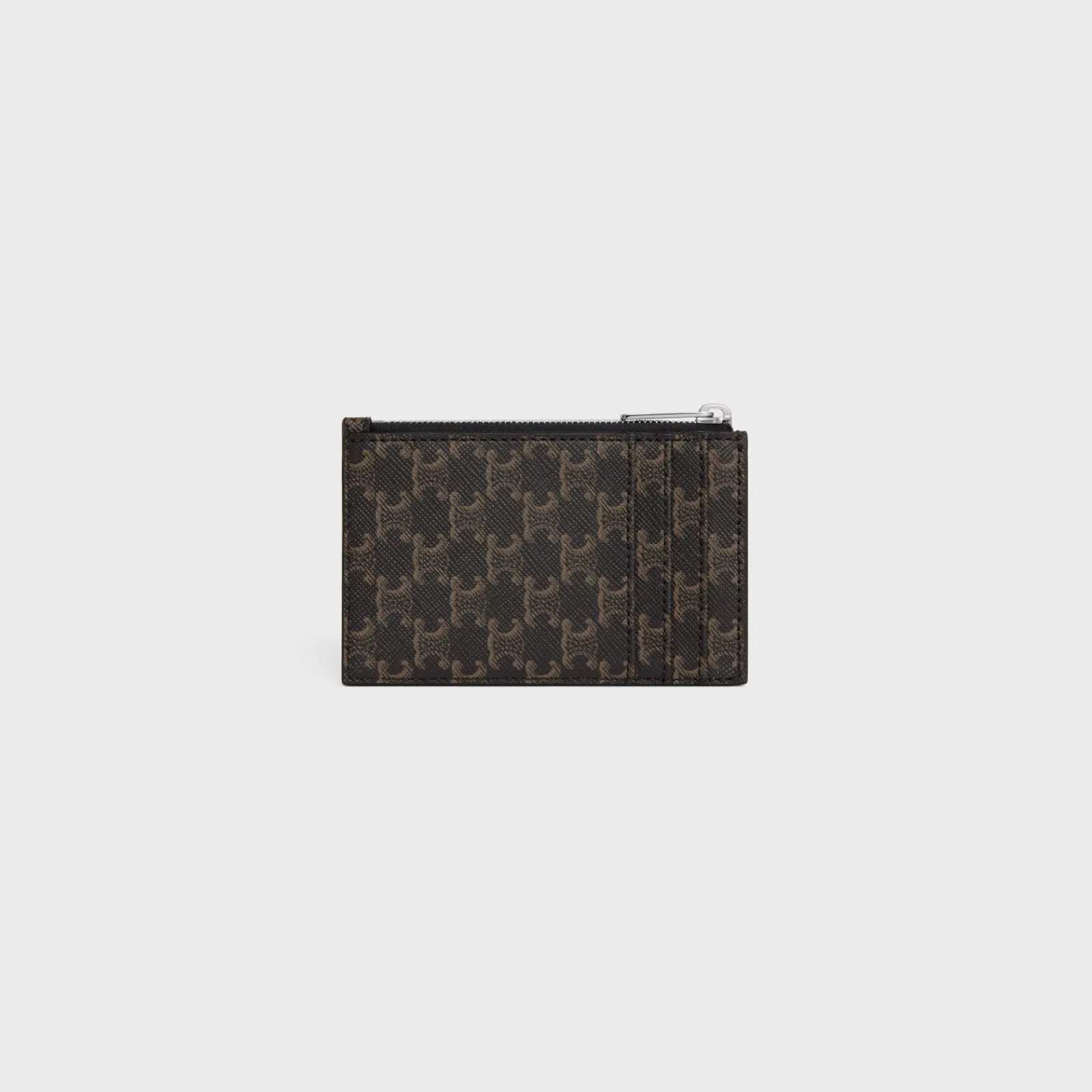 Outlet Zipped Card Holder Triomphe Canvas & Lambskin Triomphe Canvas | Essentials