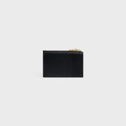 Discount ZIPPED CARD HOLDER TRIOMPHE CHARMS in SHINY CALFSKIN Women Triomphe | Categories·Wallets