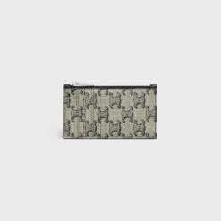 Discount Zipped Compact Card Holder TRIOMPHE CANVAS & CALFSKIN Triomphe Canvas | Categories·Oin And Card Holders