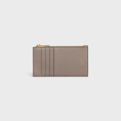 Online ZIPPED COMPACT CARD HOLDER ESSENTIALS in Grained Calfskin Women More Lines·Essentials | Categories·Coin And Card Holders