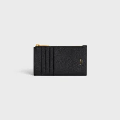 Sale ZIPPED COMPACT CARD HOLDER ESSENTIALS in Grained Calfskin Women More Lines·Essentials | Categories·Coin And Card Holders