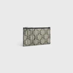 Discount Zipped Compact Card Holder TRIOMPHE CANVAS & CALFSKIN Triomphe Canvas | Categories·Oin And Card Holders