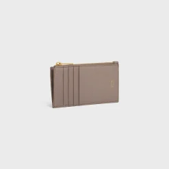 Online ZIPPED COMPACT CARD HOLDER ESSENTIALS in Grained Calfskin Women More Lines·Essentials | Categories·Coin And Card Holders