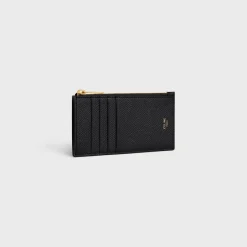 Sale ZIPPED COMPACT CARD HOLDER ESSENTIALS in Grained Calfskin Women More Lines·Essentials | Categories·Coin And Card Holders