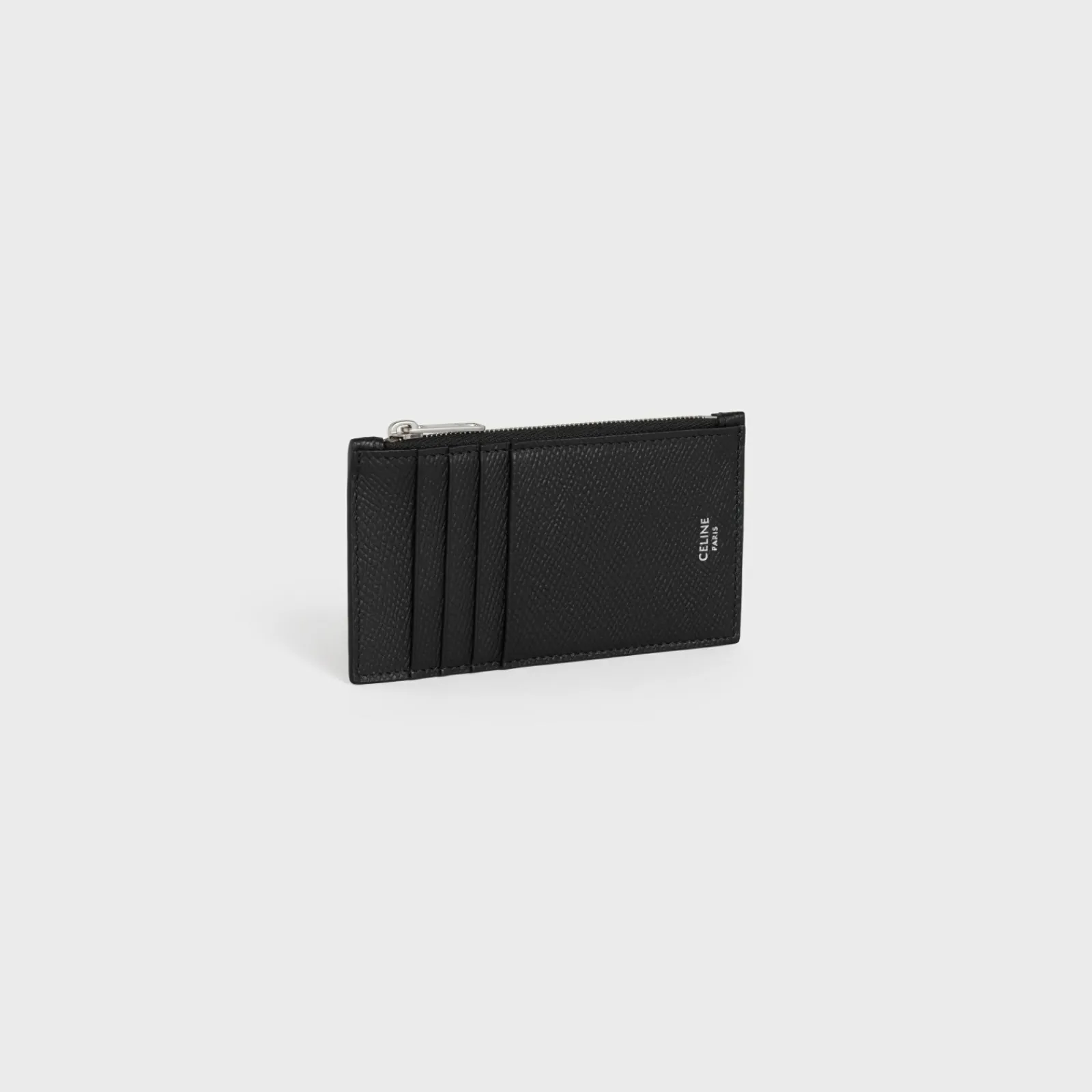 New Zipped compact card holder in Grained calfskin Essentials | Categories·Oin And Card Holders