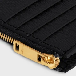 Sale ZIPPED COMPACT CARD HOLDER ESSENTIALS in Grained Calfskin Women More Lines·Essentials | Categories·Coin And Card Holders